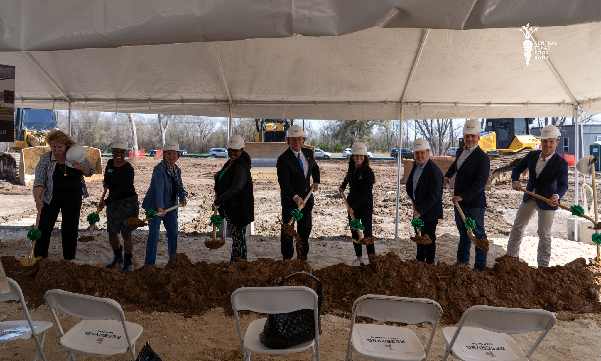 CTFB Board Members break ground on new Waco facility